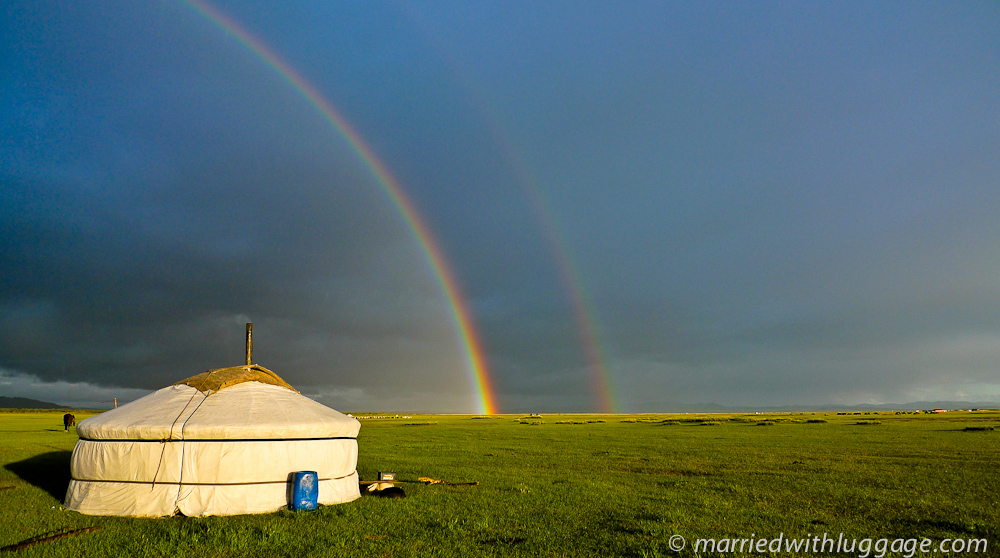 rainbow over a ger