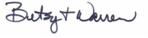 Betsy and Warren signature