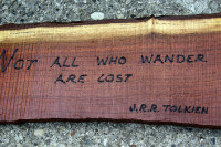 Sign reads: Not all who wander are lost