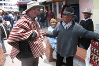 Artisan tries to sell Warren a poncho