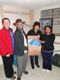 Delivering the medicine to Dr. Sonia and Nurse Evelyn