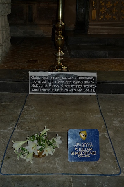 Shakespeare's grave in Stratford-upon-Avon