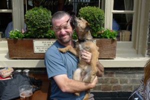 Warren and Harry the dog