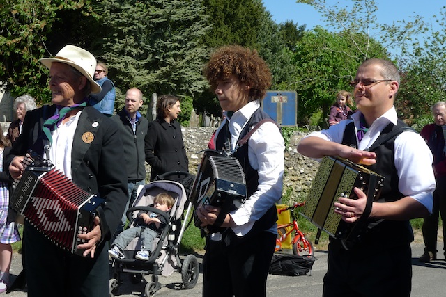 band at May Day festival in Kintbury
