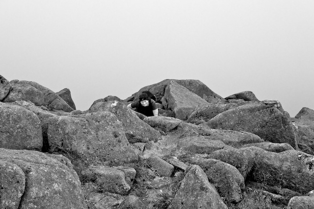Betsy climbing to the top