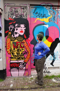 Betsy and Graffiti in Amsterdam