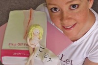 Samantha Searle with cake